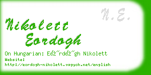 nikolett eordogh business card